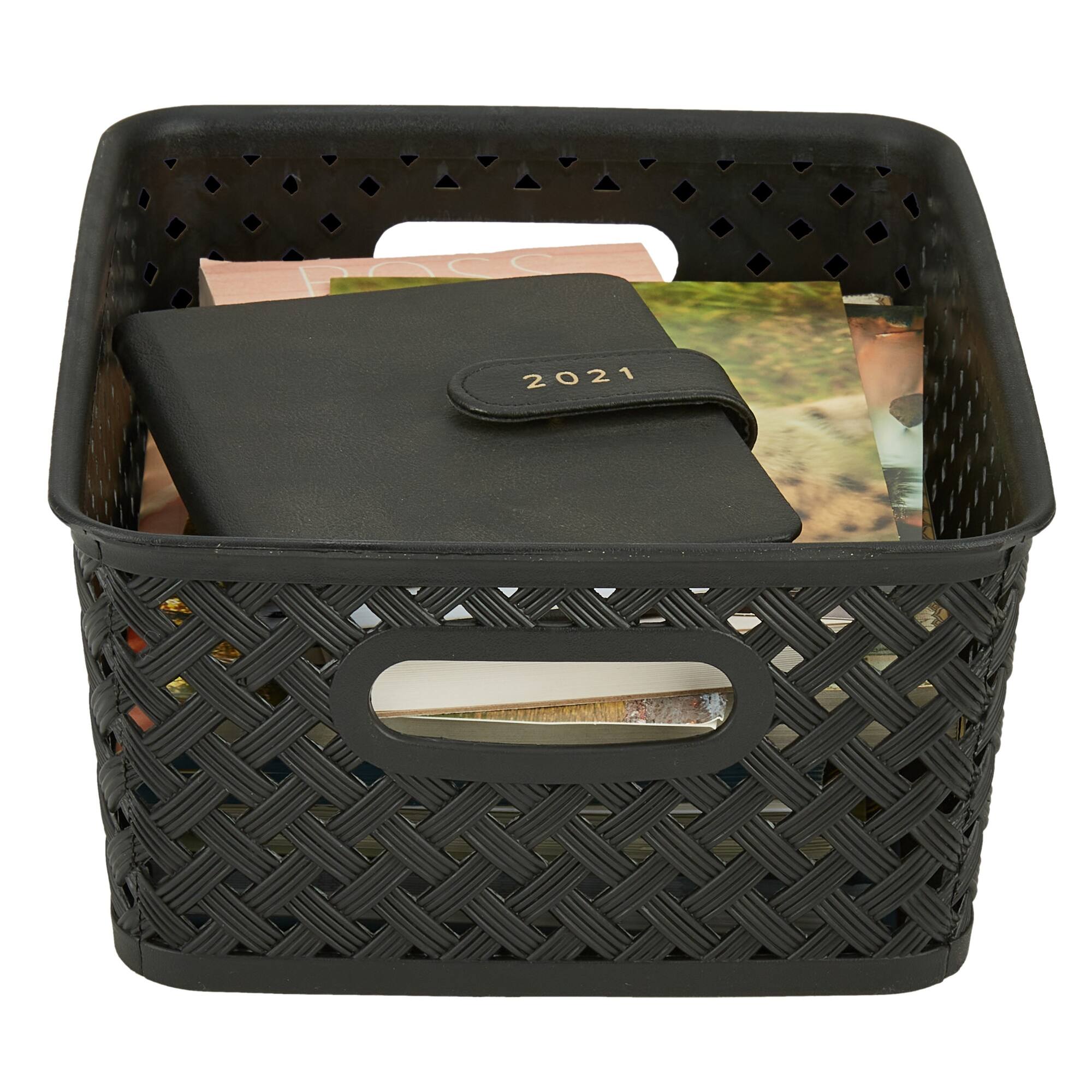 Simplify 10" Small Wicker Storage Bin